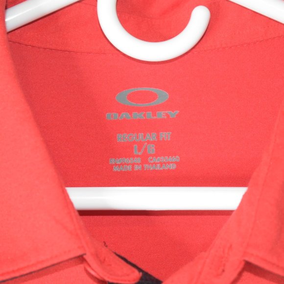 Oakley Polo Short Sleeve Shirt Size Large – Red - Picture 4 of 7